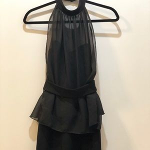 Guess peplum halter little black dress size S